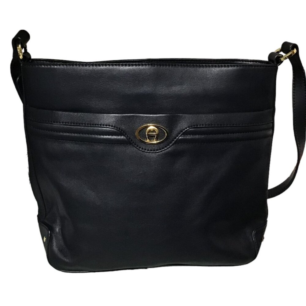 Genuine Etienne Aigner Est. 1949 Hand Bag - Genuine Cowhide Leather - Dark Blue